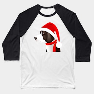 Christmas Dog Transparent Background Baseball T-Shirt